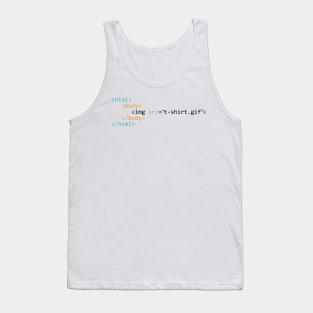 HTML Funny Shirt Design Tank Top